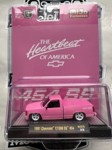 1:64 1991 Chevrolet C1500 SS 454 Pink The Heartbeat Of America