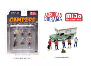 1:64 Set Figurine Campers American Diorama