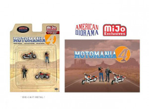 1:64 Set Figurine Moto Mania 4 American Diorama