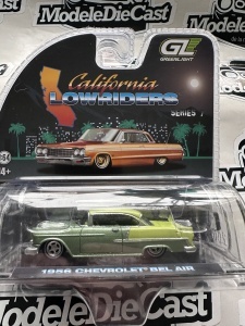 1:64 1956 Chevrolet Bel Air Green California Lowriders Series 7