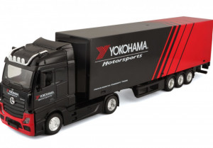 1:43 Mercedes Benz Actros 2 Gigaspace Hauler With Trailer Yokohama Motorsports
