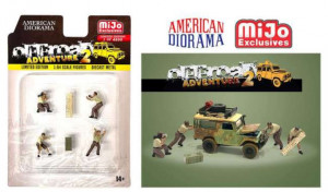 1:64 Set Figurine Off Road Adventure 2 American Diorama