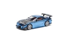 1:64 Mazda RX-7 Re-Amemiya Widebody Blue Chrome