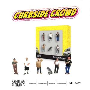 1:64 Set Figurine Curbside Crowd American Diorama
