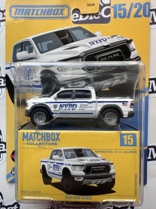 1:64 2020 RAM Rebel NYPD Matchbox Collectors