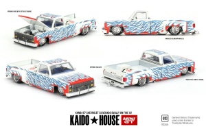 1:64 Chevrolet Silverado Dually On Fire V2 White