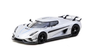 1:64 Koenigsegg Regera Silver Metallic/Blue Accents