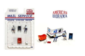 1:64 Set Figurine Mail Service American Diorama