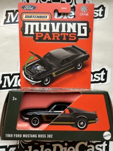1:64 1969 Ford Mustang Boss 302 Black Moving Parts