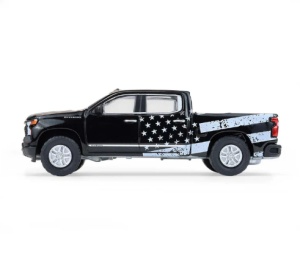1:64 2023 Chevrolet Silverado Black Blue Collar Collection Series 14