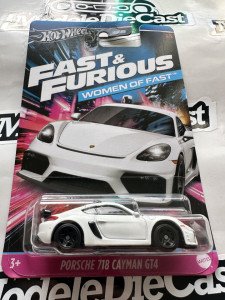 1:64 Porsche 718 Cayman GT4 White Woman Of Fast