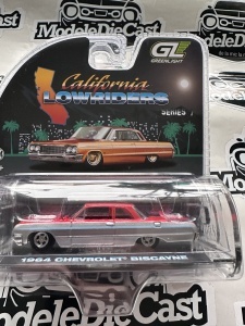 1:64 1964 Chevrolet Biscayne Red/Silver California Lowriders Series 7