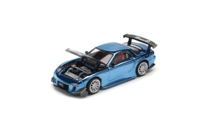 1:64 Mazda RX-7 Re-Amemiya Widebody Blue Chrome - Img 3