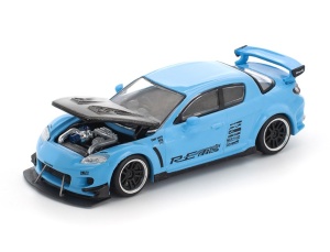 1:64 Mazda RX8 Re-Amemiya Widebody Light Blue
