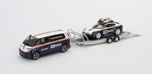 1:64 Porsche 911 Dakar #718 Volkswagen ID. Buzz Porsche Centrum Gelderland Roughroads Set