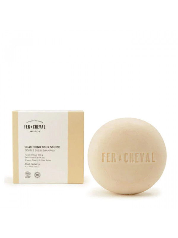 Sampon Solid cu unt de Shea si lapte de Ovaz, PH neutru 100g - Fer à Cheval