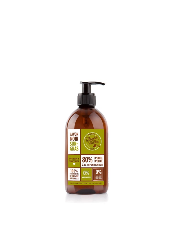 Sapun negru hidratant pentru corp si maini - Ulei de Masline 500ml - Théophile Berthon