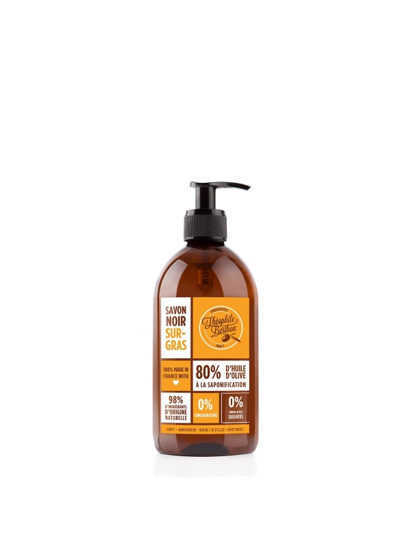Sapun negru hidratant pentru corp si maini - Floare de Portocal 500ml - Théophile Berthon