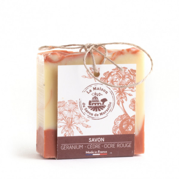 Sapun procesat la rece 100g - GERANIUM CEDRE OCRE