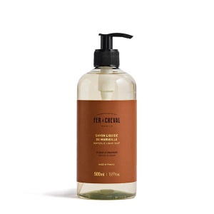 Sapun lichid de Marsilia pentru piele sensibila - Floare de Portocal 500ml - Fer à Cheval - Img 1