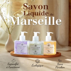 Sapun Lichid de Marsilia pentru corp si maini 330ml - Monoi - Img 3