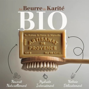 Sapun hidratant cu Unt de Shea bio 125g - Floare de Mar - Img 3