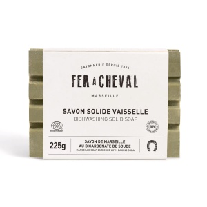 Sapun solid pentru Vase, cu Bicarbonat 225g - Fer à Cheval - Img 1