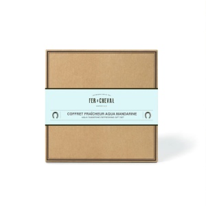 Cofret Cadou pe baza de Sapun de Marsilia, pentru Piele Sensibila - Aqua Mandarine - Fer à Cheval - Img 2