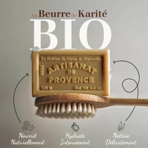 Sapun hidratant cu Unt de Shea bio - Mosc Alb 125g - Img 3