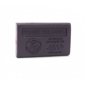 Sapun hidratant cu Unt de Shea bio - Prune Velours 125g - Img 1