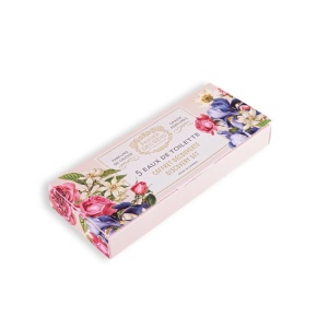 Cofret Apa de Toaleta 5 x 2ml - Iris / Trandafir / Floare de Portocal / Iasomie si Verbina - Panier des Sens - Img 1