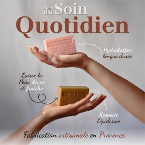 Sapun hidratant cu Unt de Shea bio 125g - Bois de Oud - Img 5