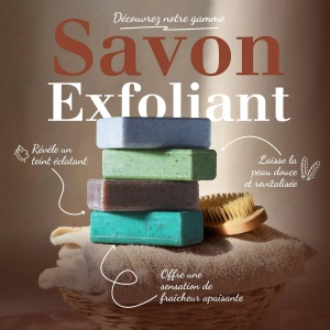 Sapun exfoliant cu Unt de Shea bio - Eucalipt 125g - Img 2