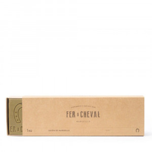 Sapun de Marsilia Autentic feliat, 72% Ulei de Masline 1Kg - Fer à Cheval - Img 3