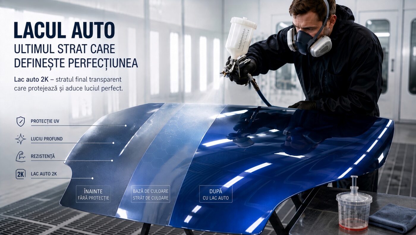 Lacul auto – esentialul unui finisaj impecabil in lucrarile de vopsitorie auto