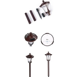 Lampa solara cu prindere in pamant, inaltime 65 cm, Alb Rece - Img 3