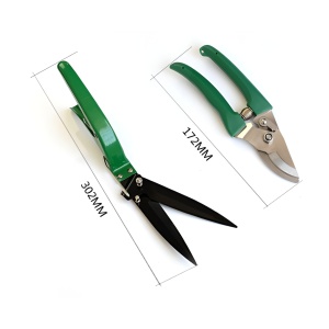 Set 12 Unelte de Gradina, pentru Plantare Prelucrare Sol si Ingrijire Plante, Material PVC si Otel, Cutie Inclusa, 38 x 29 cm, Verde Deschis - Img 4