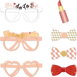 Set 23 de Accesorii pentru Petrecere, Props pentru Coltul de Poze, Tematica Petrecerea Burlacitelor, Roz - Img 2