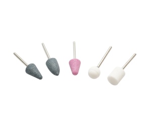 Set 5 pietre slefuire cu tija 3mm
