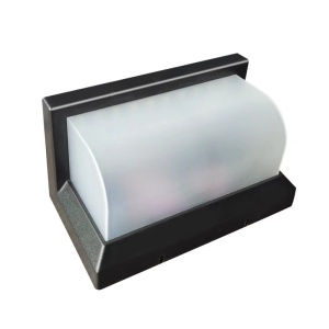 Aplica Solara De Exterior LED, 13.5 cm x 8 cm, 150 Lumeni 60 LED 18W, IP65, 3 trepte de lumina, Senzor de Lumina, FORMA ARC, Alb Rece
