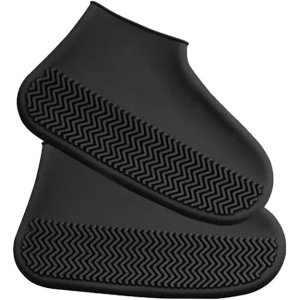 Husa Incaltaminte, Impermeabila, Antiderapanta, din Latex, 13 x 13 x 2 cm, Marime M 34-40 cm, Negru