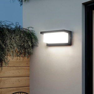 Aplica Solara De Exterior LED, 13.5 cm x 8 cm, 150 Lumeni 60 LED 18W, IP65, 3 trepte de lumina, Senzor de Lumina, FORMA ARC, Alb Rece - Img 2