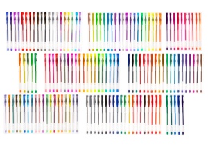 Set 140 piese, Pixuri cu gel multicolor cu sclipici (glitter) - Img 3