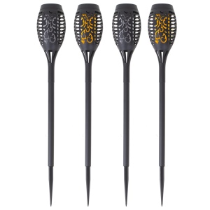 Set 4 lampi solare de gradina tip "Torta" cu 12 LED-uri