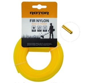 Fir nylon profil stea 3 mm x 15 m pentru motocoasă ROTOR