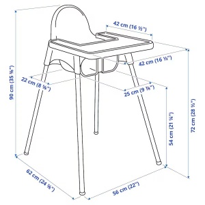 Scaun de masa telescopic pentru bebelusi si copii, cu Suport picioare si Centura de siguranta, reglabil pe inaltime, Varsta 6-32 luni, Alb - Img 3