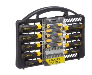 Set surubelnite cu maner si capete de insurubare Stanley STHT0-62141, 34 piese