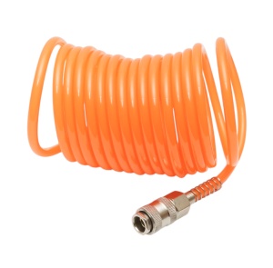 Furtun aer comprimat spiralat 5m, Ø 5mm, cupla rapida 1/4