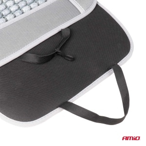 Husa scaun auto cu bile de masaj si suport lombar, dimensiuni 110 x 46 cm, culoare Gri - Img 3