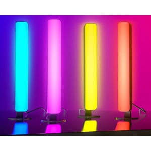 Lampa de Veghe, RGB Colorat, 14 LED, Putere 5V, Telecomanda cu 24 de Taste, Cablu USB, Negru, 25.5x4x3.5cm - Img 3